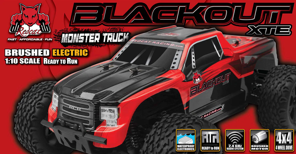 Redcat Blackout XTE RC Truck - 1:10 Brushed Electric Monster Truck - Image 22